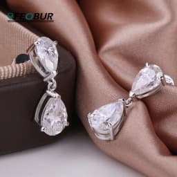 GRA Certified 5cttw Waterdrop Moissanite Drop Earrings for Women 925 Sterling Silver Pear Cut Diamond Stud Earring Bride Jewelry