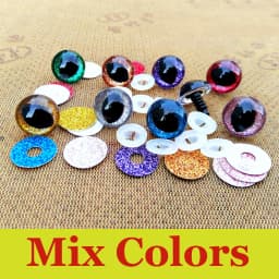 20pcs 3D DIY Plastic Safety Eyes For Crochet Toys Amigurumi 12mm Stuffed Felting Toys Crafts Accessories Cat Bear Doll Animal