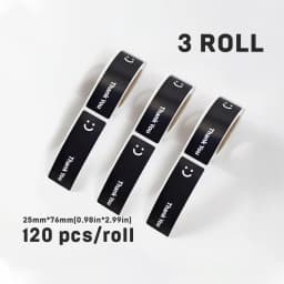 120Pcs/roll Smiling Face Black and White Thank You Rectangular Seal Sticker Gift Sticker for Homemade Packaging Decoration Label