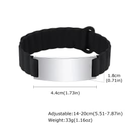 Free Engraving Medical Alert ID Bracelets Womens, Customized Adjustable Leather Chain Wrap Bracelets for Anxiety Type 2 Diabetes