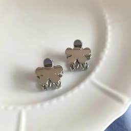 Metal Flower Mini Claw Clips for Women - Summer Bow Bangs Clips, Makeup Flyaway Fixing Tools, Shark Clips Hair Accessories