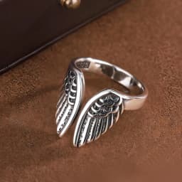 PANJBJ  925 Sterling Silver Double Layer Ring for Women Girl Gift Geometry Hollowing Out Minimalism Fashion Jewelry Wholesale
