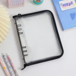 A5 Laser Star Zipper Binder Collect Book Refill Organizer DIY Journal Dairy Transparent Kpop Idol Photo Album Kawaii Stationery