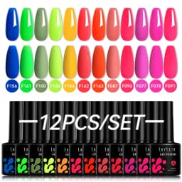 LILYCUTE 12PCs 7ml Nude Brown Red Nail Gel Polish Set Semi Permanent UV Gel For Nail Art Manicure Soak Off Gel Nail Polish Kit