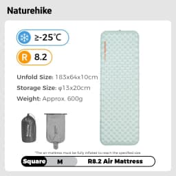 Naturehike Camping Mat 3.5/4.6/5.8/8.8 High R Value Ultralight Warm Inflatable Mattress Outdoor Portable Folding Inflatable Mats