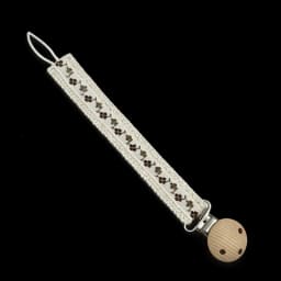Heart Daisy Printed Flower Print Dummy Nipple Holder Lace Floral Anti-drop Wooden Baby Pacifier Chain PP Colorful