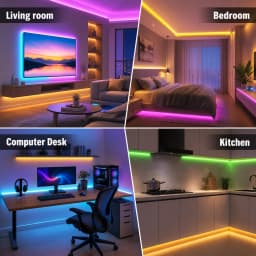 1M-40M Led Strip Lights with 44 Key Remote Control RGB Tape Led Wall Room for Home Bedroom Party Decor TV Backlight
