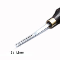 Leather Edge Cutter Beveller Beveling Skiving Knife Steel Sharper 0.6/0/7/1/3/1.8mm Ebony Handle Leather Craft Trimming Tool