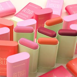 ibcccndc Rotating Blush Cream Tinted Moisture Stick Naturally Long-lasting Moisturizing Waterproof And Non-Removing Orange Blush