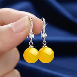 925 Sterling Silver Drop Earrings Inlaid With 5A Zircon Agate, Hotan Jade Women's Earrings Party Wedding Jewelry Accessories