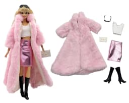 1 Set Doll Clothes Fashion Uniforms Cool Super Model Sweater Suit+Shoes for 11.5 Inch 30cm Doll Kids or Birthday Gift