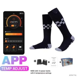 New APP Control Heated Socks 5000mah Battery Electric Heated Skiing Socks Winter Thermal Heated Foot Warmer Sport Socks