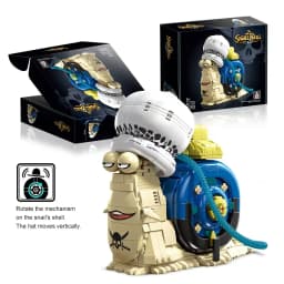 Den Den Mushi Phone Charm Building Blocks MOC One Snail 3D Model DIY Mini Brick Piece Figure Toys For Kid Christams Gift