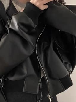 Retro Chic Casual Loose Fit Button up Double Pocket Hooded Leather Jacket Fake Two-Piece Ladies Fashion Autumn Outerwear
