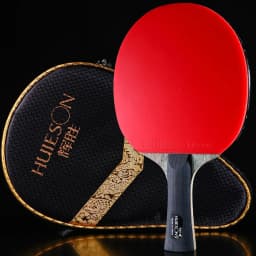 Huieson Pro 9 Star Table Tennis Racket 7Ply ALC Double Pimples-in Rubber Ping Pong Paddle FL CS Handle with Case