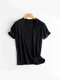SuyaDream, Women Solid T Shirts, Silk Cotton Blend, Square Collar, Short Sleeved Tee, 2025 Summer Candy Colors Basic Cozy Top