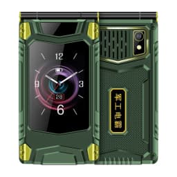 YeeMI M7+ 4G Rugged Feature Phone Big Button Full Band Flip Phone Dual SIM Dual Screen 6800mAh Big Battery Cellphone For Old Man