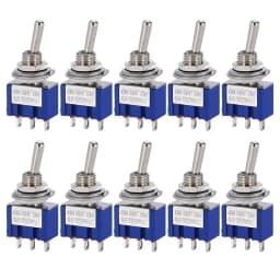 10pcs ON-OFF-ON / ON-ON Miniature Toggle Switches Mini MTS-102 103 202 203 Power Button Switch 3pin 6pin