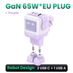 UGREEN 65W GaN Charger Uno Robot Design PD Fast Charger PPS PD3.0 for iPhone 17 16 15 Fast Charge for Xiaomi Laptop Macbook Pro