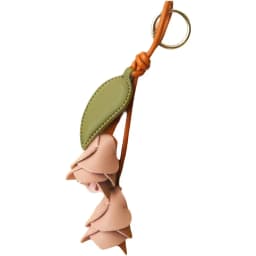 Multi-color Purple Pu Leather Flower Pendant Hanger Lavender Pu Flower Keychain Weave Fashion Bag Charm Car Keyring