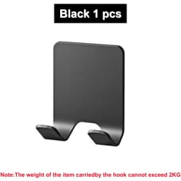 Punch-free Adhesive Razor Holder Wall Mounted Bathroom For Shower Hook Rack Gillette Shaver Shaving Holder Black Plastic Hook