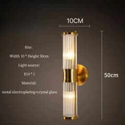 Nordic Minimalist Wall Lamp Living Room Background Wall Staircase Hallway Light Luxurious Crystal Light Bedroom Bedside Lamp