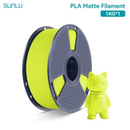 SUNLU 1Roll PLA Matte Filament 1.75mm 1kg Spool (2.2lbs) Smooth Matte Finish Neatly Wound Filament Fit Most FDM Printer