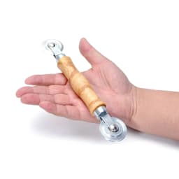1Pc Wooden Handle And Steel Wheels Rolling Tool For Double Window Installation Hand Spline Roller Household Durable Screen Door