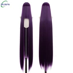 700g High Quality 59" 150cm Long Straight Cosplay Wig With Bang Blond Brown Red Green Blue Heat Resistant Hair Colors Anime Wigs