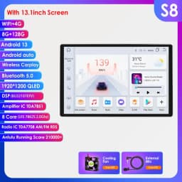 2 din Carplay Android Auto Radio For Toyota Corolla Verso AR10 2004-2009 Car Multimedia GPS autoradio RDS DSP 4G Octa Core 7862