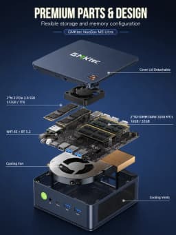 GMKtec Mini PC M5 Plus AMD Ryzen7 5825U M5 Ultra AMD Ryzen7 7730U DDR4 3200MT/s NVMe PCIe3.0 Wifi6E BT5.2 Win11 Pro Desktop Gaming Computer