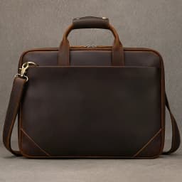High Quality Men's Leather Laptop Bag 14 15.6 Inch Computer Briefcase A4 Document Bag For Men Male Briefcase Bags Thick Leather