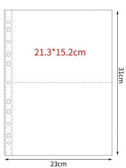 11-Hole A4 Binder Refill Pages 10 Pack Multi-Grid for Photo Card Postcard Coin Collection Scrapbook Album