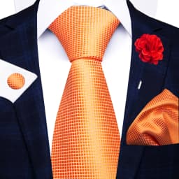 New Style 8 CM Red Paisley Tie Handkerchief Cufflink Pin Set For Men Necktie Clothing Accessories Wedding Gravatas Fit Party