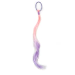 14 Inch Lightweight Colored Hair Extensions Colored Hair Extensions Synthetic for Kids Curly Ponytail Extension with Elastic Tie