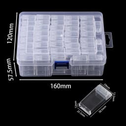 32/40/42/48/56/64 Plastic Organizer Box Multifunctional Portable Clear Storage Box for DIY Diamond Painting Beads Jewelry Supply