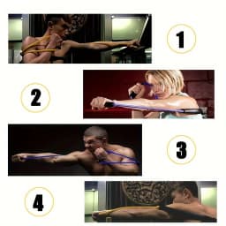 5 Level Boxing Training Rope, Boxing Speed Sanda Thai Air Strike Elastic Belt Resistance Rope, Training Out of Boxing Kick Boxin