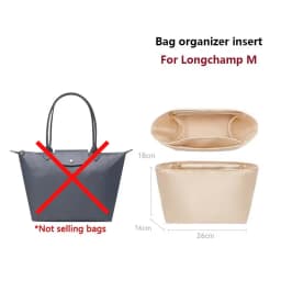 Bag Organizer Insert for Longchamp Nylon Material Super Strong Fit Bag Support Handbag Liner Bags Accessories