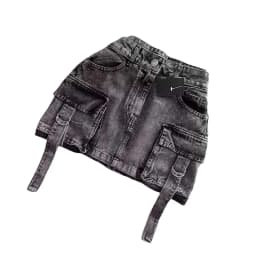 Hip Hop Digital Pattern Patchwork Gothic Womens Denim Shorts Y2K Skirt Vintage 2000s Baggy Shorts High Waist Slim Fit Mini Skirt