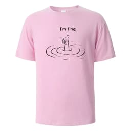 T'm Fine Print T-Shirt 100% Cotton Summer Tees For Men Women Oversize Casual Tops