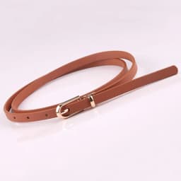 1x108cm PU Leather Women Thin Belt Simple Solid Color Versatile Pin Buckle Thin Belt Dress Decoration Women Designer Belts