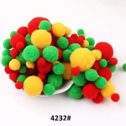 10mm To 30mm 20g Multi Size Mix Colors Pompom Fur Craft DIY Soft Pom Poms Balls Wedding Decoration Glue on Cloth Accessories