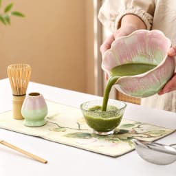 6PCS Japanese Matcha Tea Sets Flower Shaped Matcha Bowl Bamboo Matcha Whisk and Tea Scoop for Tea Lovers Gifts Tea-making Tools