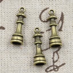 10pcs Charms Chess Knight Bishop Pawn King Queen Rook Antique Pendants,Vintage Tibetan Bronze Silver Color DIY Handmade Jewelry