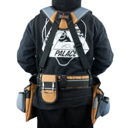 KUNN Carpenter Tool Belt with Suspenders Pro Framer Suspension Tool Rig for Construction Contractors and Electrician,Khaki