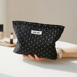 Colorful Checkered Women's Makeup Bag Large Capacity Makeup Lipstick Storage Bag Portable Travel Toiletry Bag Commuter Clutch
