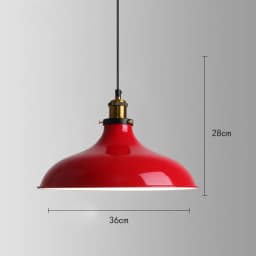 American Retro Red Pendant Lamp Led E27 Industrial Style Lighting Hot Pot Barbecue Modern Iron Art Restaurant Decor Lighting
