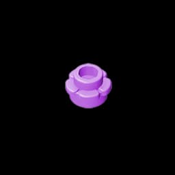 Gobricks GDS-1436 Plate, Round 1 x 1 with Flower Edge (5 Petals) compatible with lego 24866 pieces of children's DIY