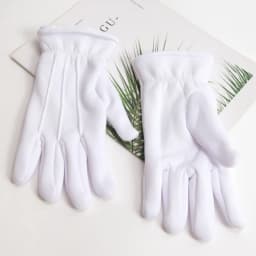 Men Women's Winter Thicken Snow Gloves Thermal Super Warm White Color Cotton Gloves Work Cycling Bike Mittens Quilted Warm