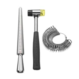 Professional Ring Enlarger Stick Mandrel Handle Hammers Ring Sizer Finger Measuring Stick for DIY Jewelry Making Measuring Tools